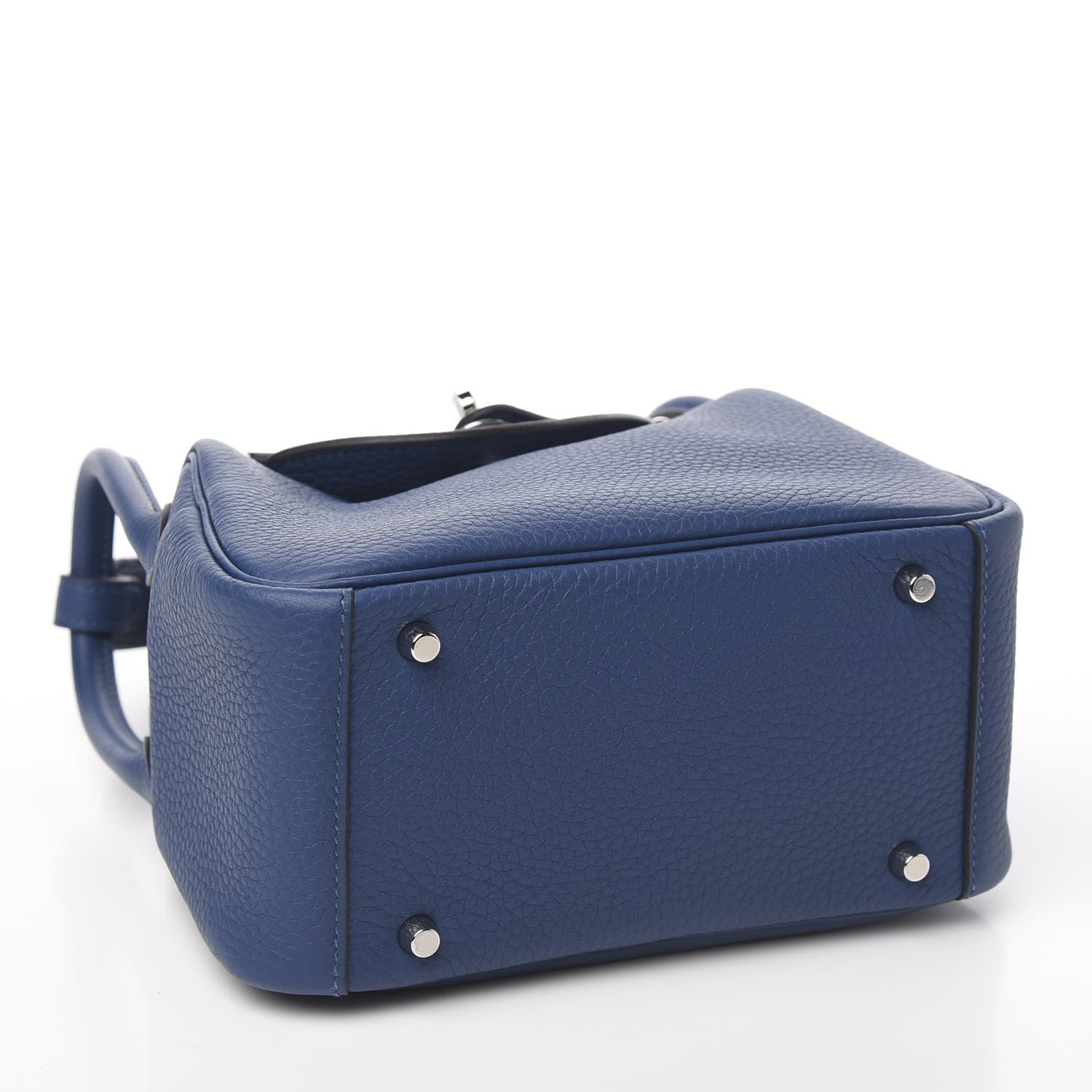 Hermes Taurillon Clemence Mini Lindy 20 Deep Bleu 3 of 9