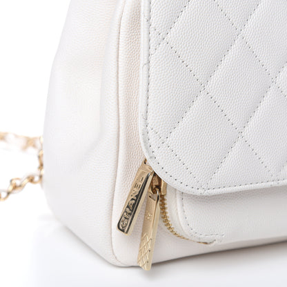 Chanel Caviar Quilted Medium Business Affinity Flap White 8 of 17