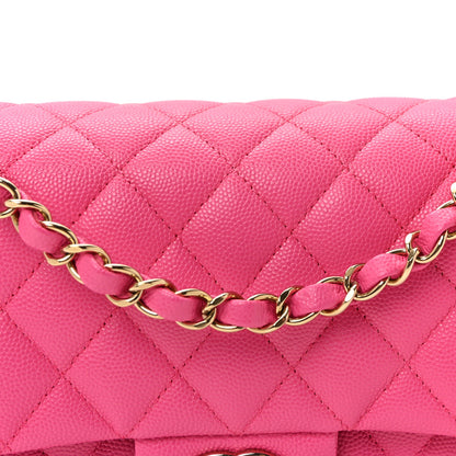 Chanel Caviar Quilted Medium Double Flap Dark Pink 8 of 11