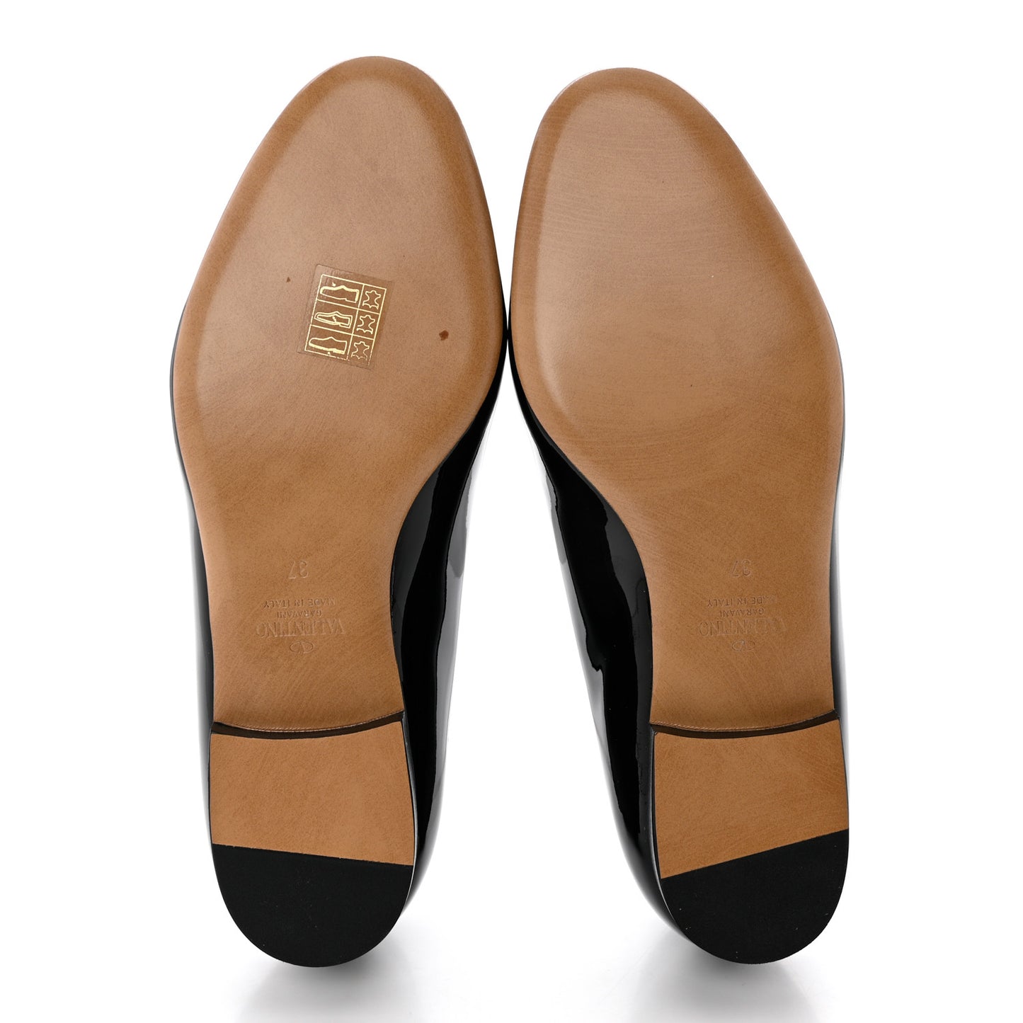 Patent Vlogo Loafer Flats 37 Black