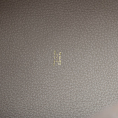 Hermes Taurillon Clemence Picotin Lock 22 MM Beton 8 of 10