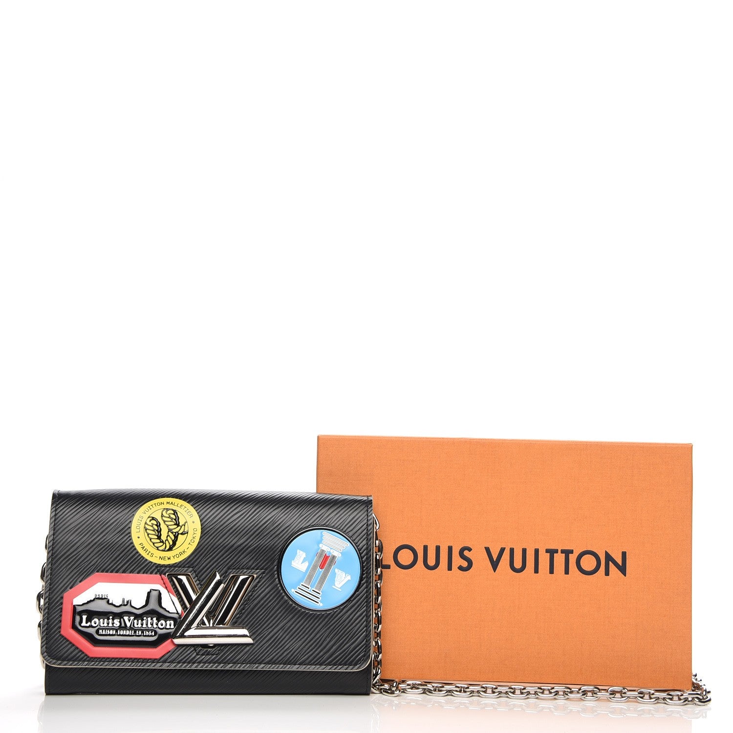Louis Vuitton Epi World Tour Twist Chain Wallet Black 8 of 8