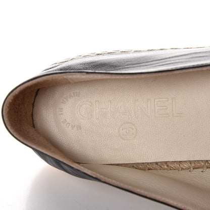 Chanel Lambskin CC Espadrilles 40 Black 11 of 12