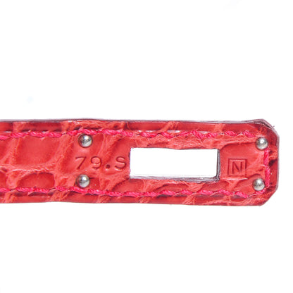 Hermes Matte Alligator Kelly Pochette Bougainvillea 6 of 8