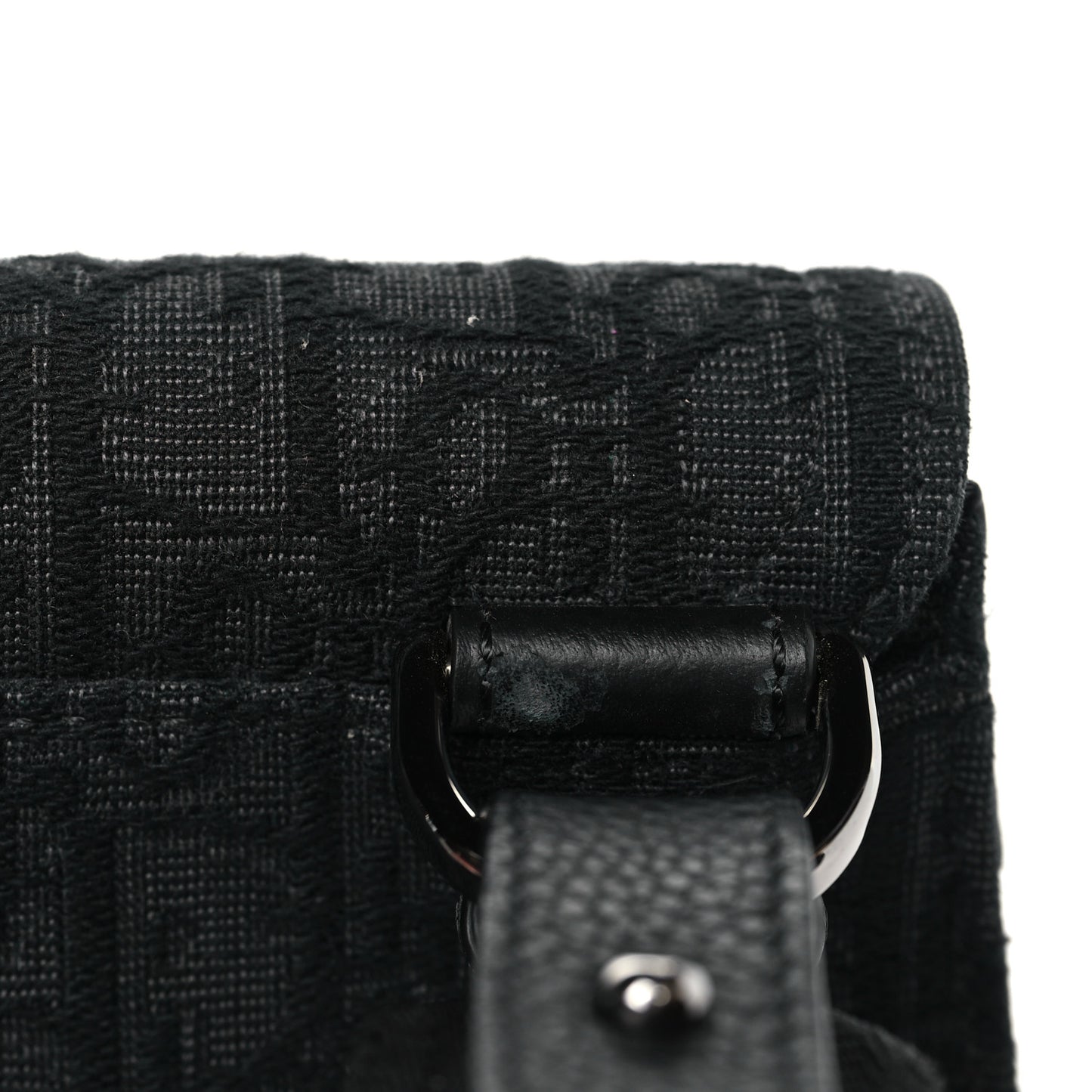 Oblique Saddle Messenger Pouch Black