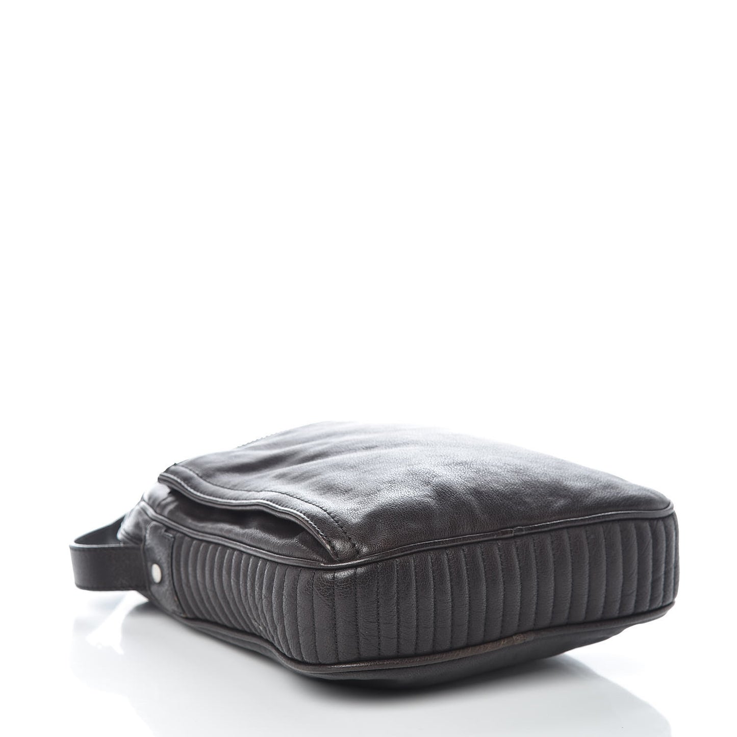 Grained Buffalo Messenger Bag Dark Brown