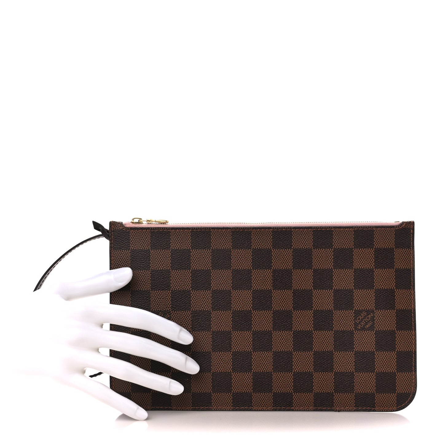 Damier Ebene Neverfull MM GM Pochette Rose Ballerine