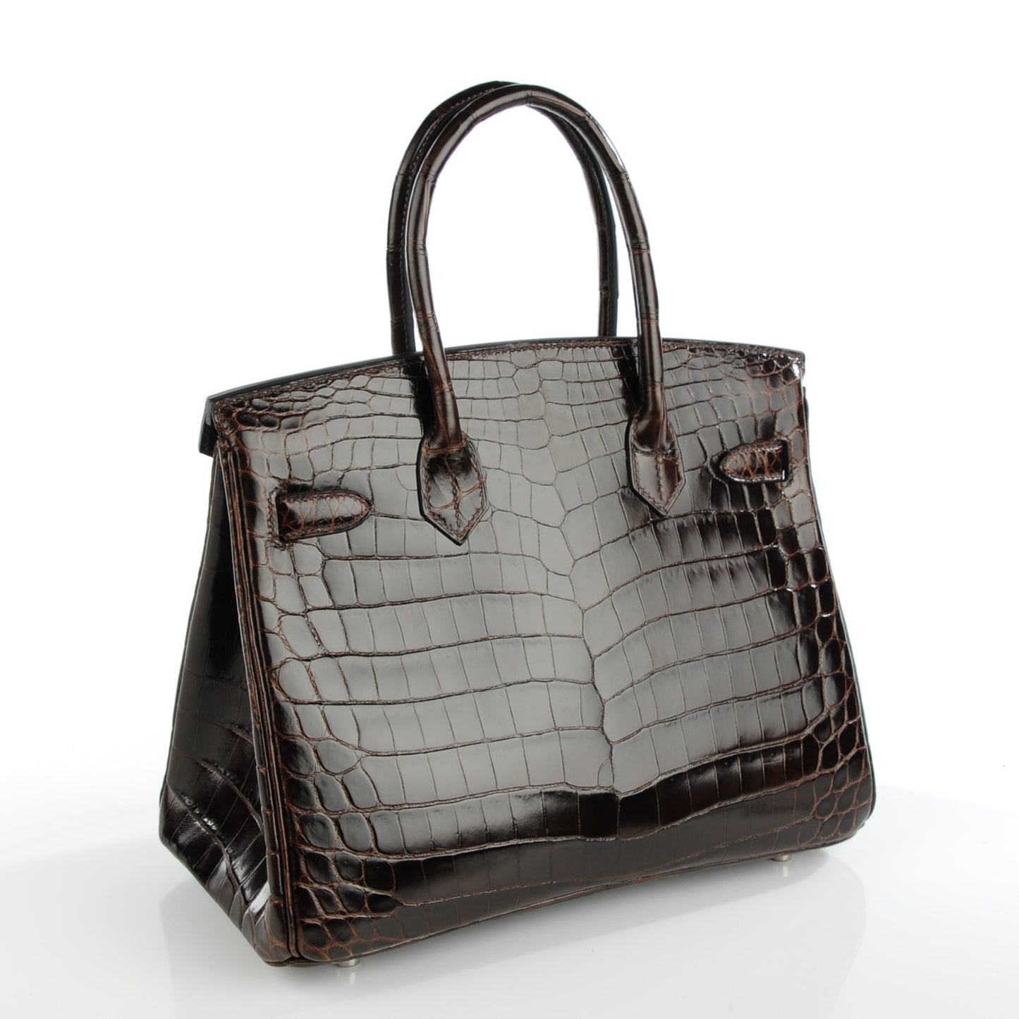 Shiny Niloticus Crocodile Birkin 30 Havane