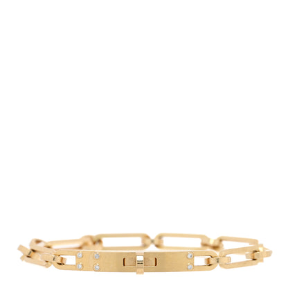 Hermes 18K Yellow Gold Diamond PM Kelly Chaine Bracelet SH 1 of 4