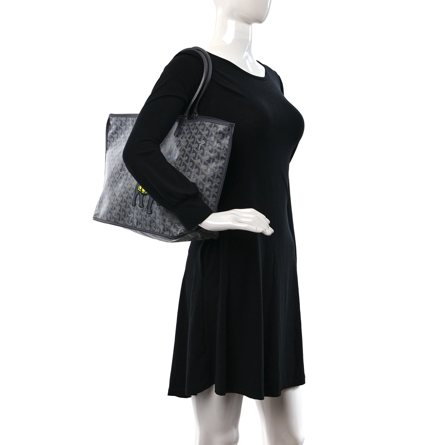 Goyardine Reversible Anjou PM Grey