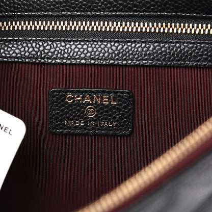 Chanel Caviar Quilted Medium Cosmetic Case Black 5 of 8