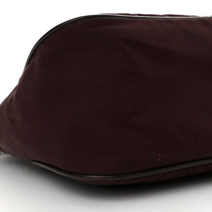 Prada Tessuto Nylon Saffiano Hobo Plum 9 of 13