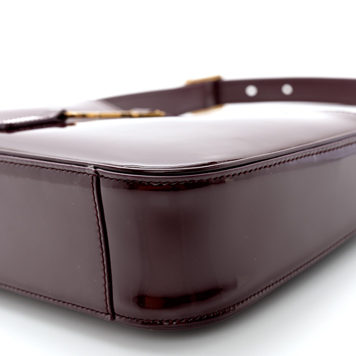 Saint Laurent Patent Le 5 A 7 Hobo Bordeaux 10 of 10