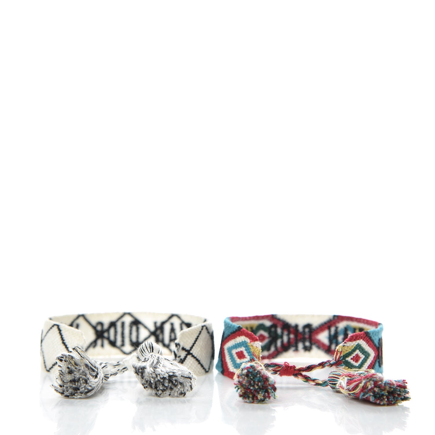Christian Dior Woven Cotton J'Adior Friendship Bracelet Set 3 of 4