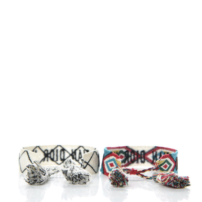 Christian Dior Woven Cotton J'Adior Friendship Bracelet Set 3 of 4
