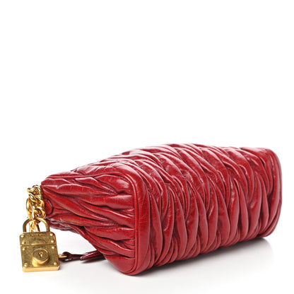 Miu Miu Nappa Matelasse Lux Contenitori Tracolla Shoulder Bag Rubino 4 of 9