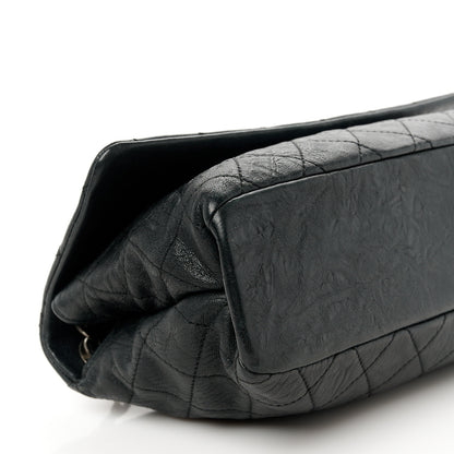 Chanel Crumpled Lambskin Quilted Medium Single Flap Black 10 of 11