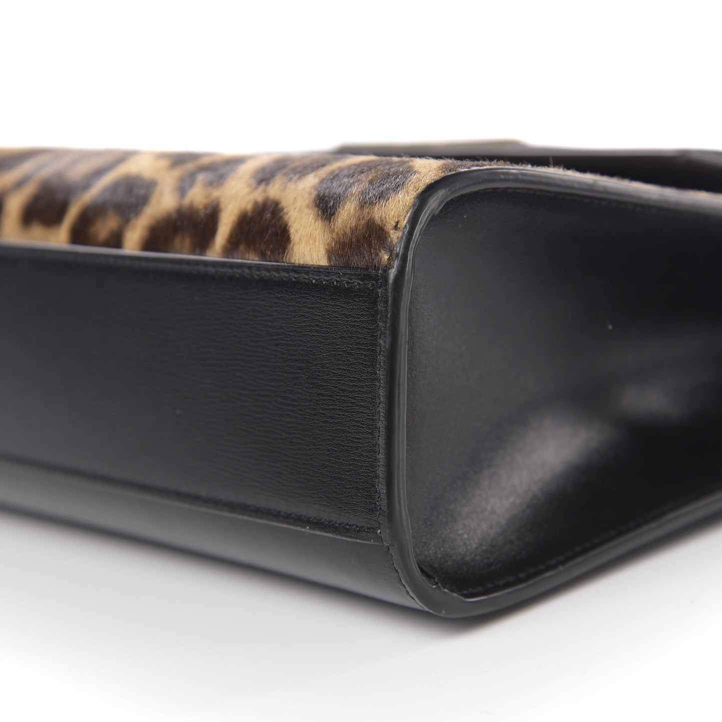 Calf hair Calfskin Manhattan Baguette Black