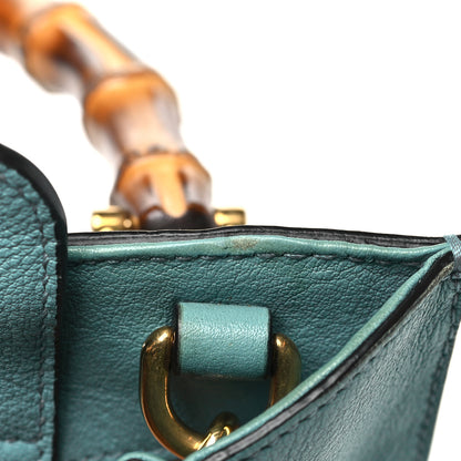 Gucci Wonka Grain Calfskin Mini Diana Tote Bag Dusty Azure Orange Fluo 12 of 12