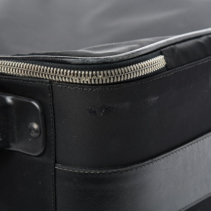 Prada Tessuto Nylon Saffiano Trolley Luggage Black 8 of 32