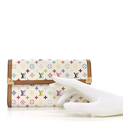 Louis Vuitton Monogram Multicolor Porte Tresor International Wallet White 2 of 6