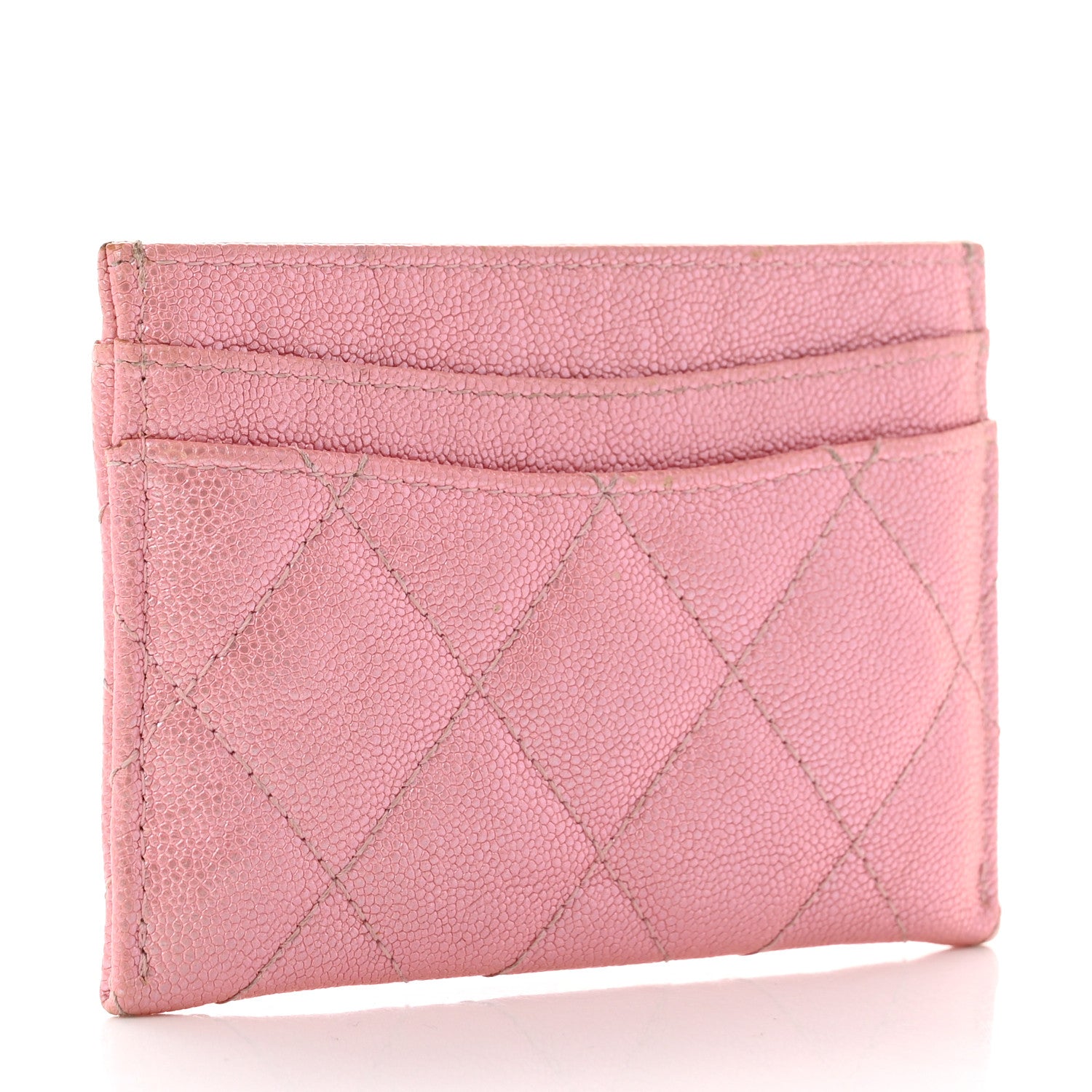 Chanel Iridescent Caviar Quilted Card Holder Rose Pink 3 of 9