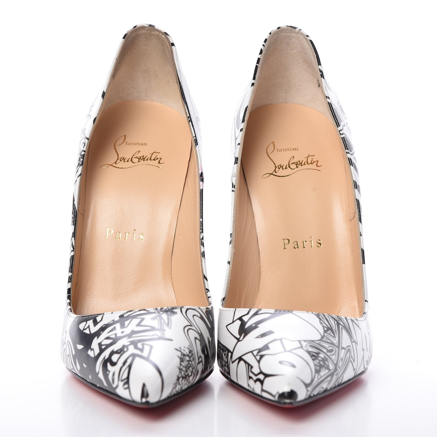 Christian Louboutin Calfskin WallGraf So Kate 120 Pumps 36.5 Black White 2 of 9