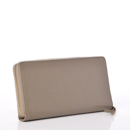 Balenciaga Chevre Gold Metallic Edge Hardware Zip Around Wallet Gris Taupe 4 of 9