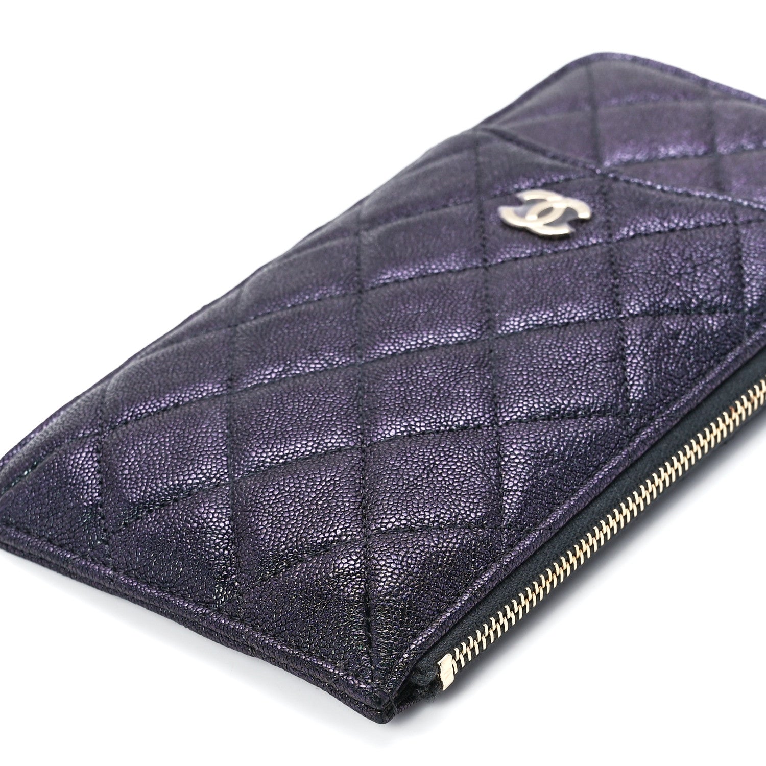 Chanel Iridescent Caviar Quilted Classic iPhone Pouch Black 11 of 11