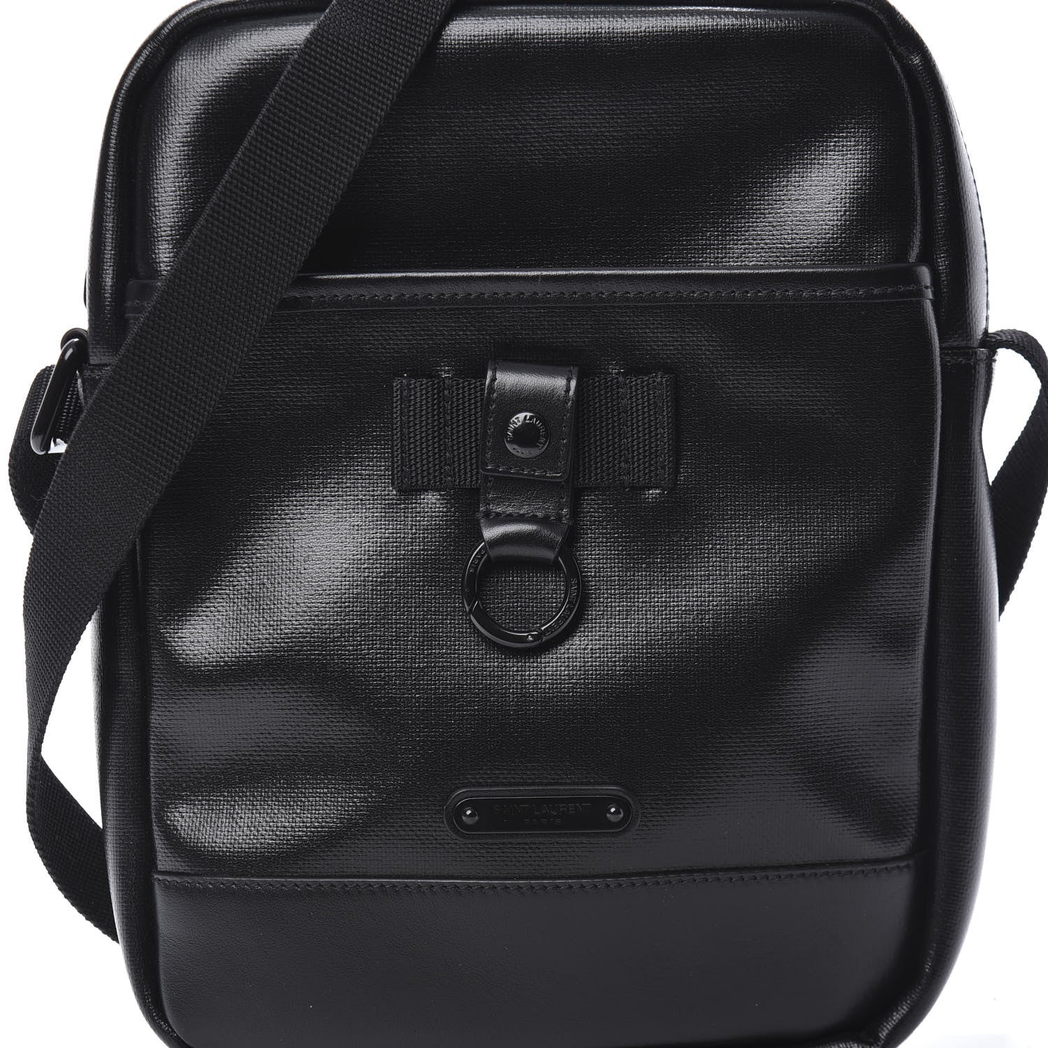 Saint Laurent Coated Canvas Rivington Race Pouch Black 7 of 9