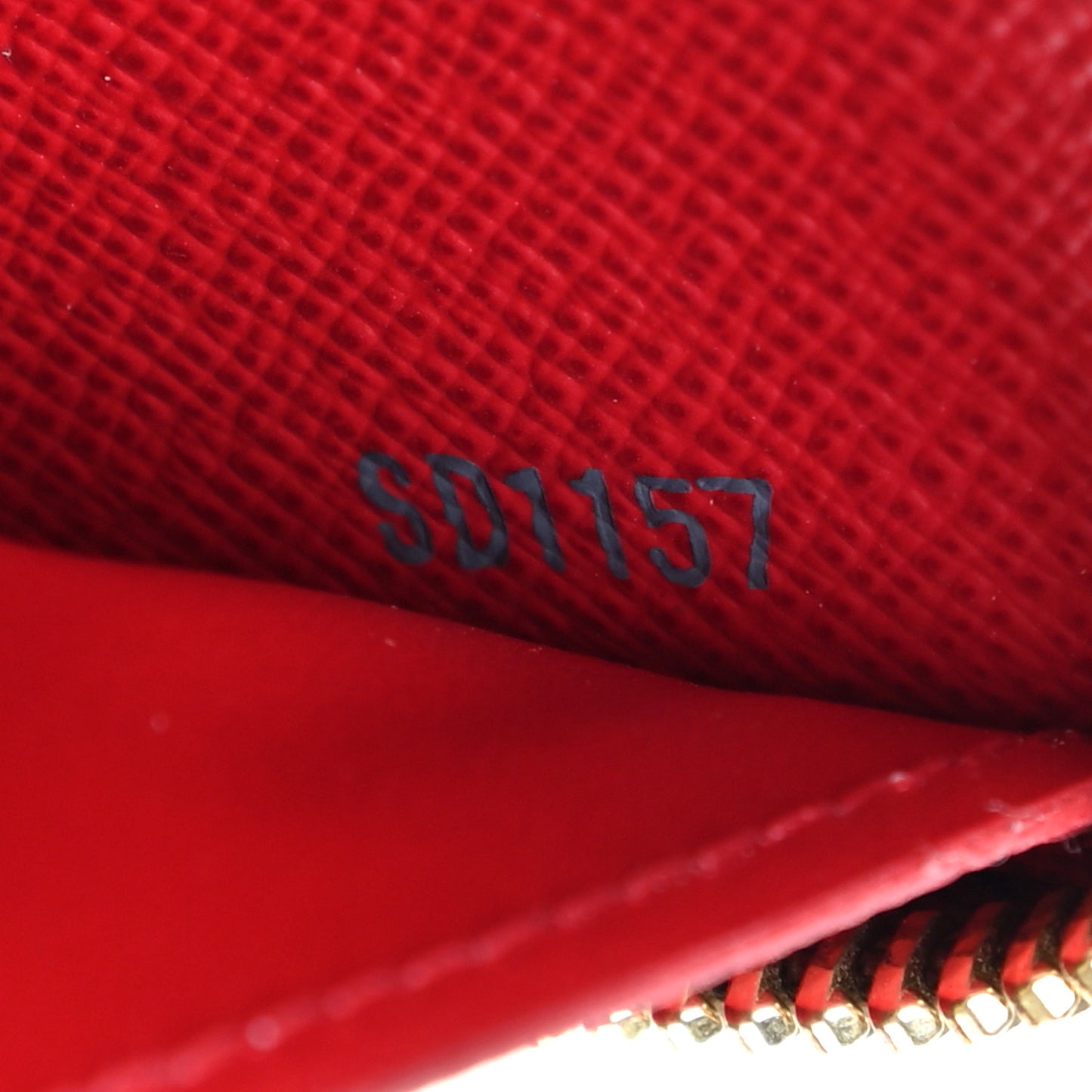Damier Ebene Clemence Wallet Cherry