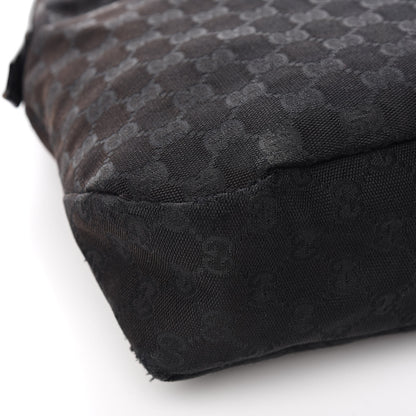 Gucci Monogram Medium Horsebit Chain Hobo Black 8 of 13