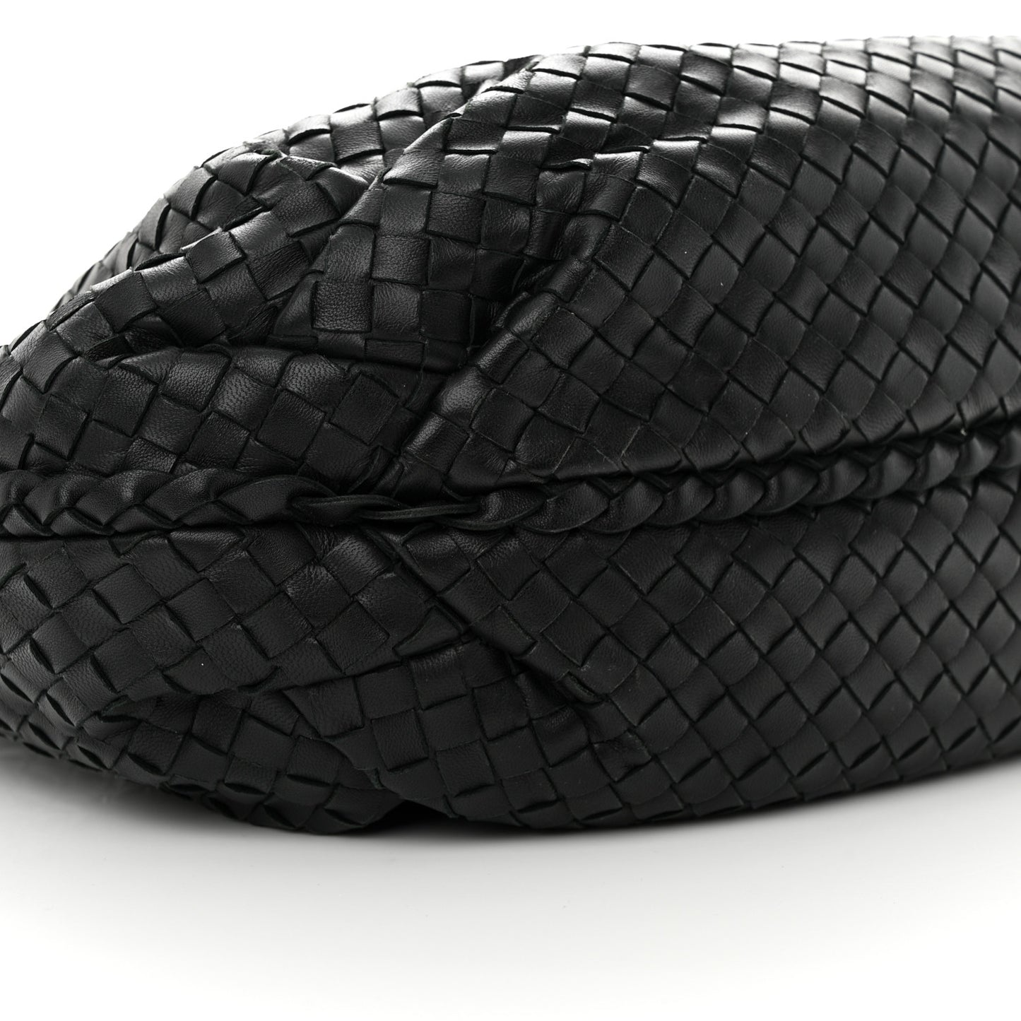 Nappa Intrecciato Medium Belly Veneta Hobo Black