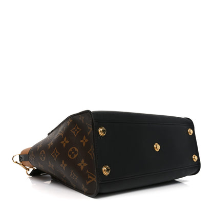 Louis Vuitton Calfskin Monogram On My Side MM Black 4 of 9