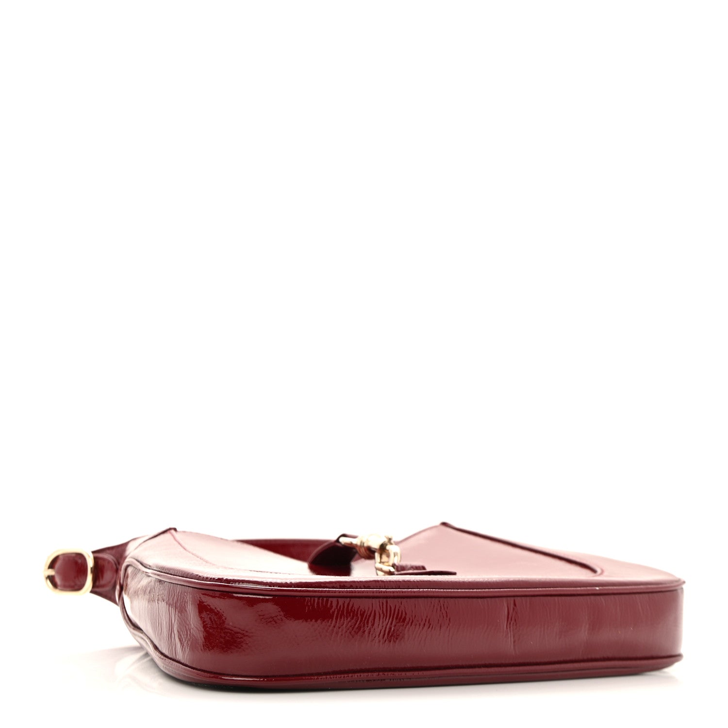 Gucci Patent Calfskin Small Jackie Shoulder Bag Rosso 4 of 11