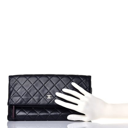 Chanel Lambskin Quilted CC Beauty Clutch Black 2 of 8