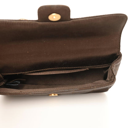 Chanel Satin Chocolate Bar Quilted Rectangular Mini Flap Dark Brown 5 of 8