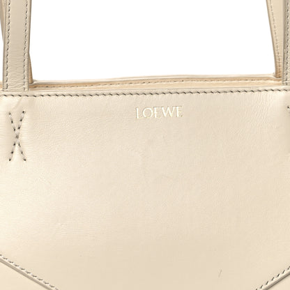 Loewe Shiny Calfskin Mini Cropped Puzzle Fold Tote White 8 of 11