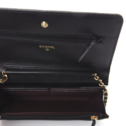 Chanel Lambskin Quilted Wallet On Chain WOC Black 4 of 9