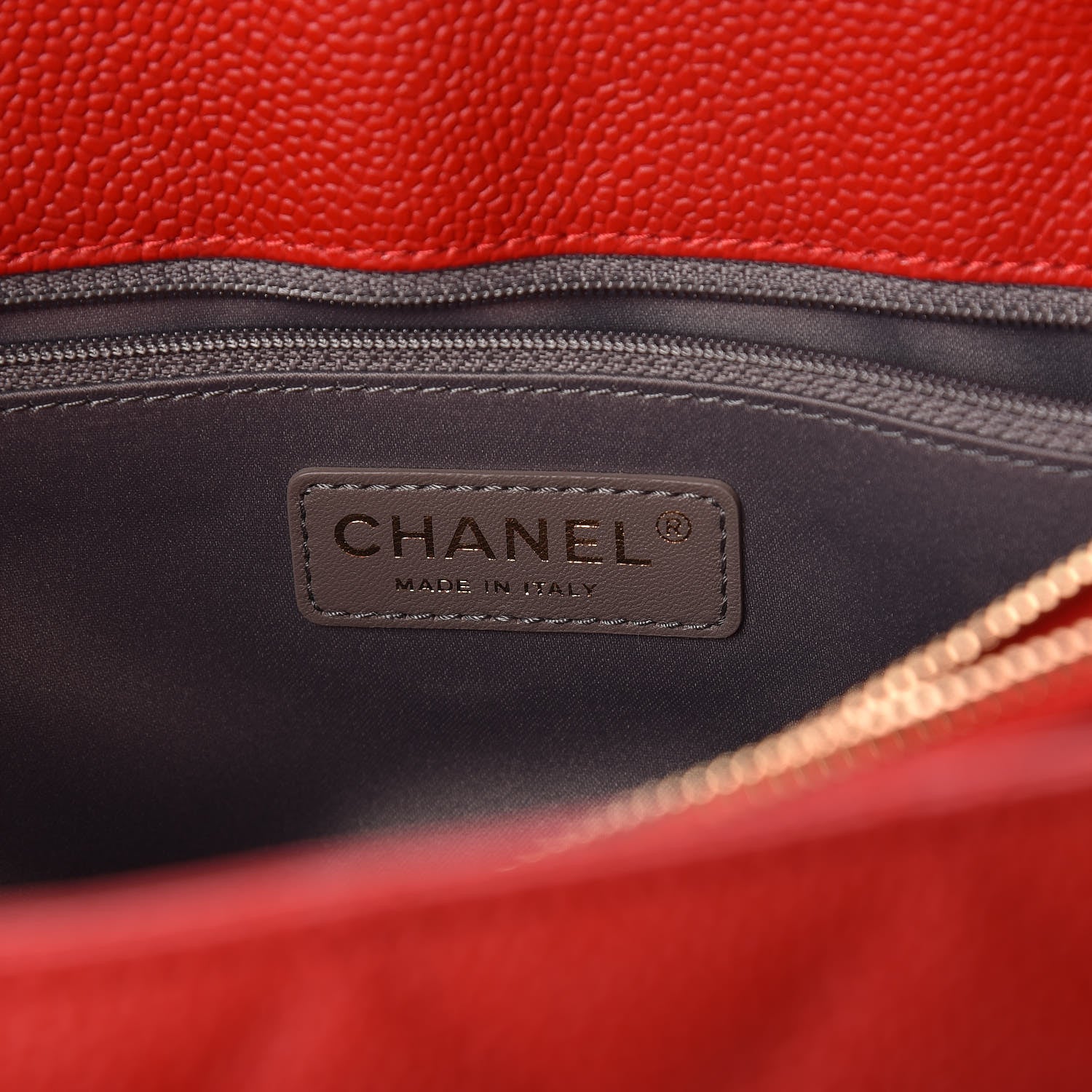 Chanel Caviar Quilted Grand Shopping Tote GST Red 6 of 11