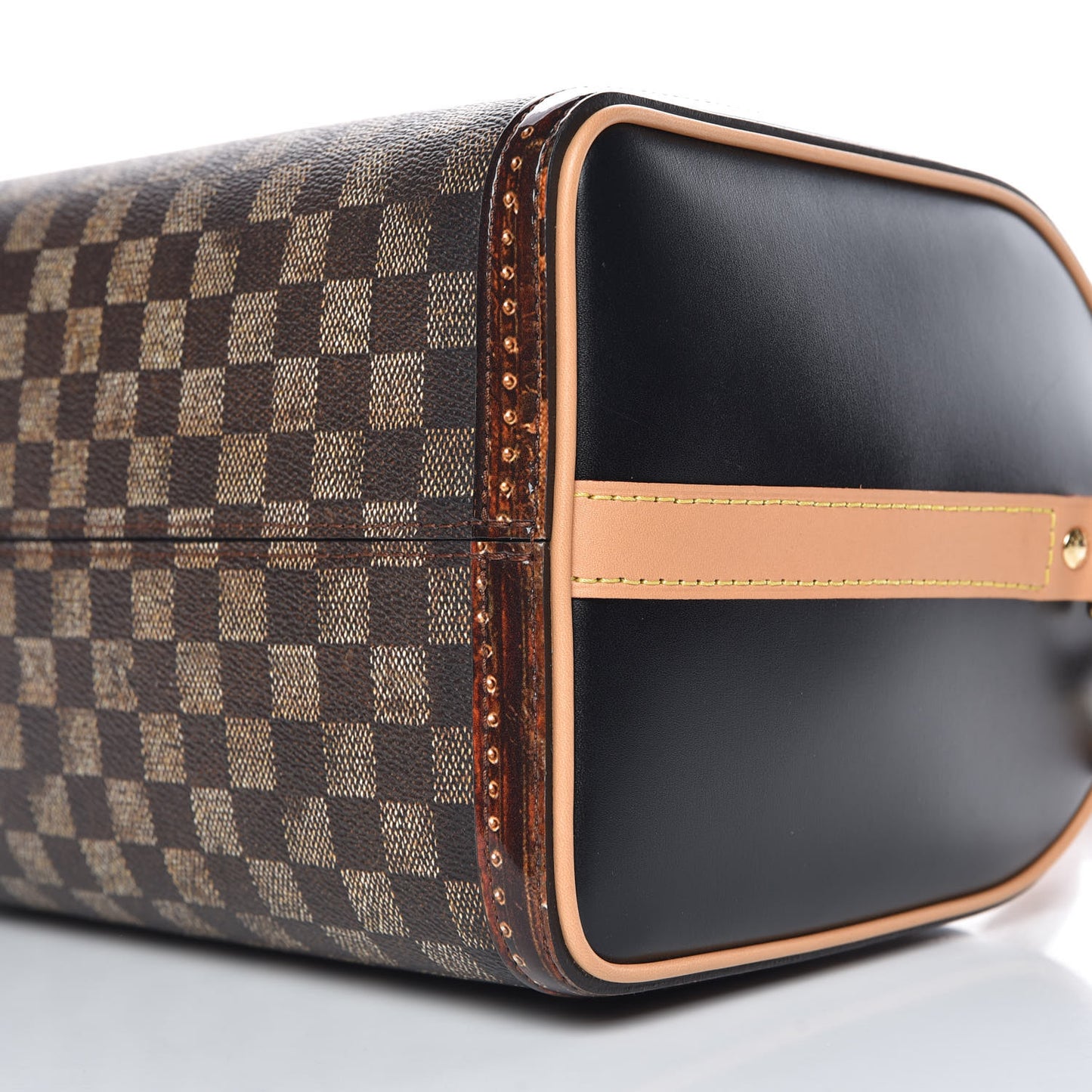 Transformed Damier Ebene Time Trunk Speedy Bandouliere 25 Black