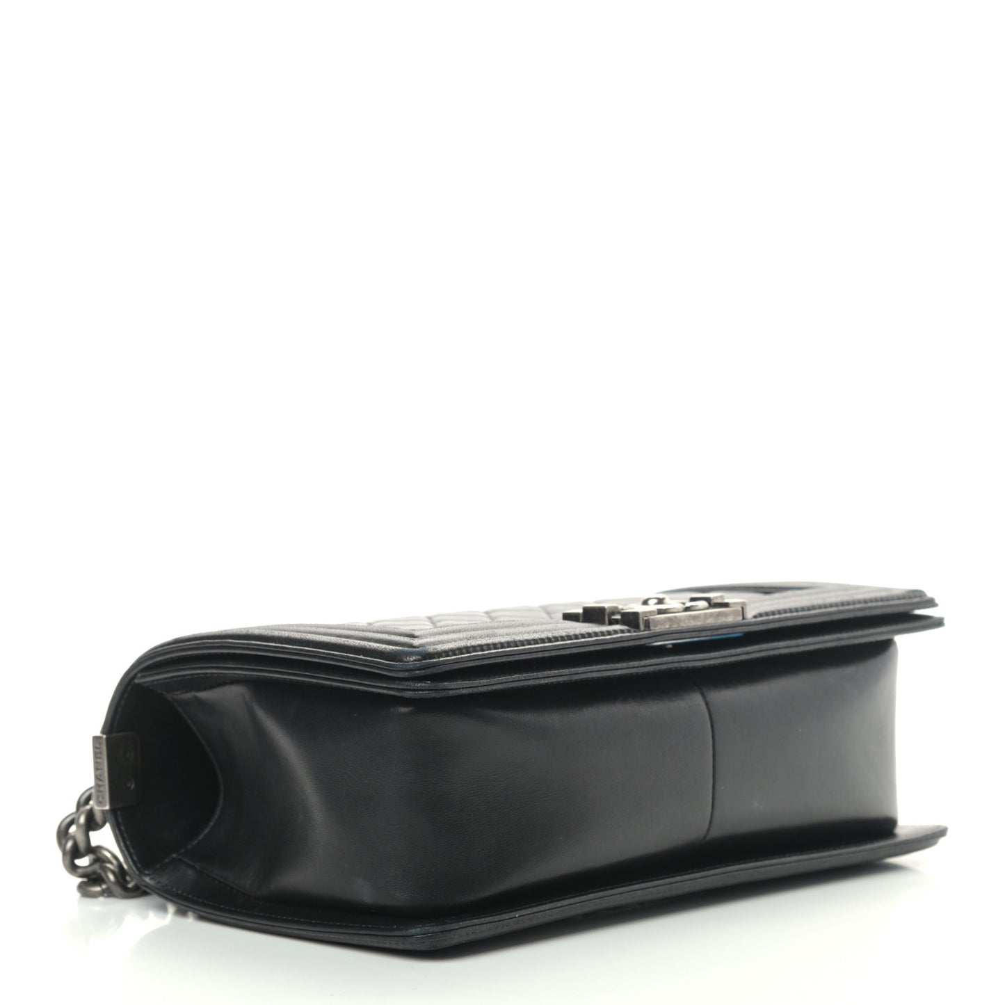 Lambskin Quilted Medium Boy Flap Black