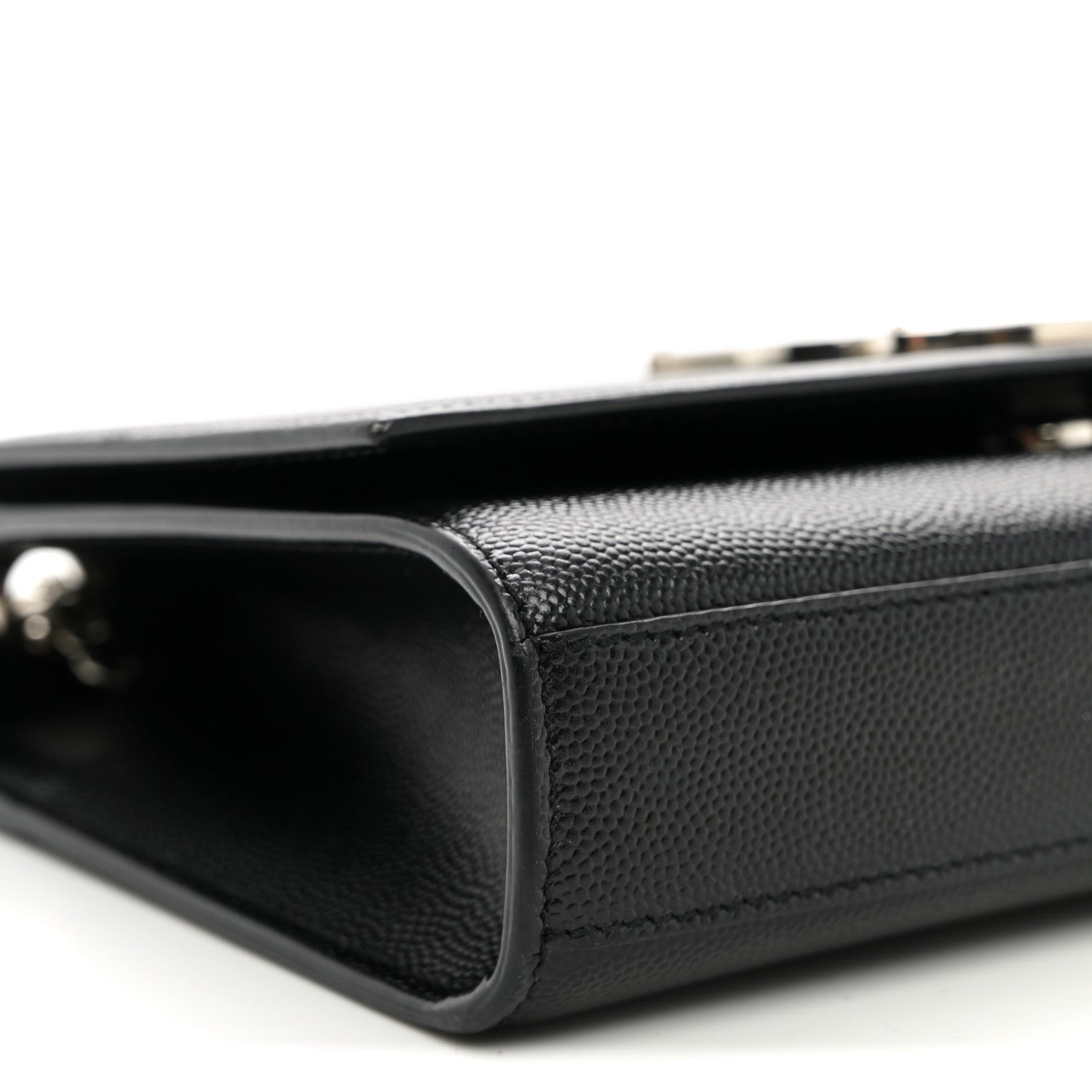 Saint Laurent Grain De Poudre Small Monogram Kate Satchel Black 8 of 9
