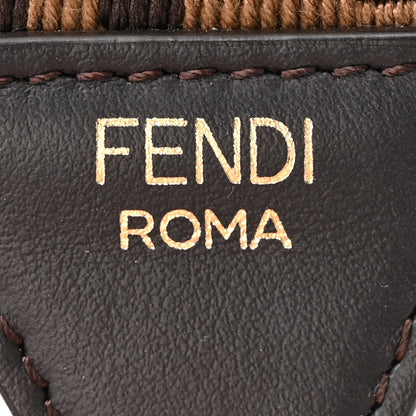 Fendi Ribbon Vitello Century FF 1974 Flat Studded Strap You Fango Marrone Ebano 3 of 7