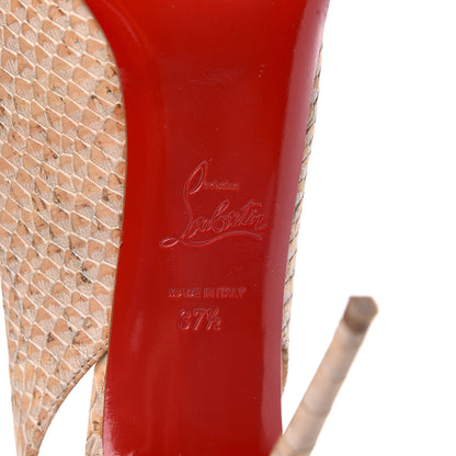 Christian Louboutin Python Embossed Private Number 120 Pumps 37.5 Beige 7 of 8