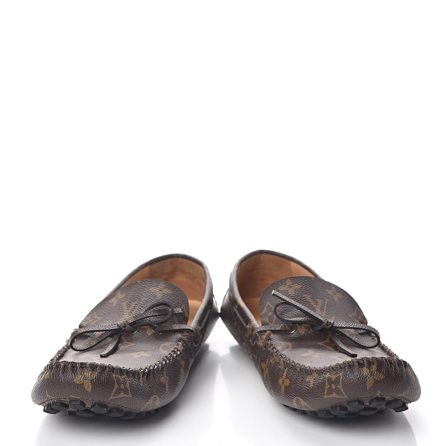 Monogram Mens Arizona Car Shoe Moccasin Loafers 9.5 Macassar