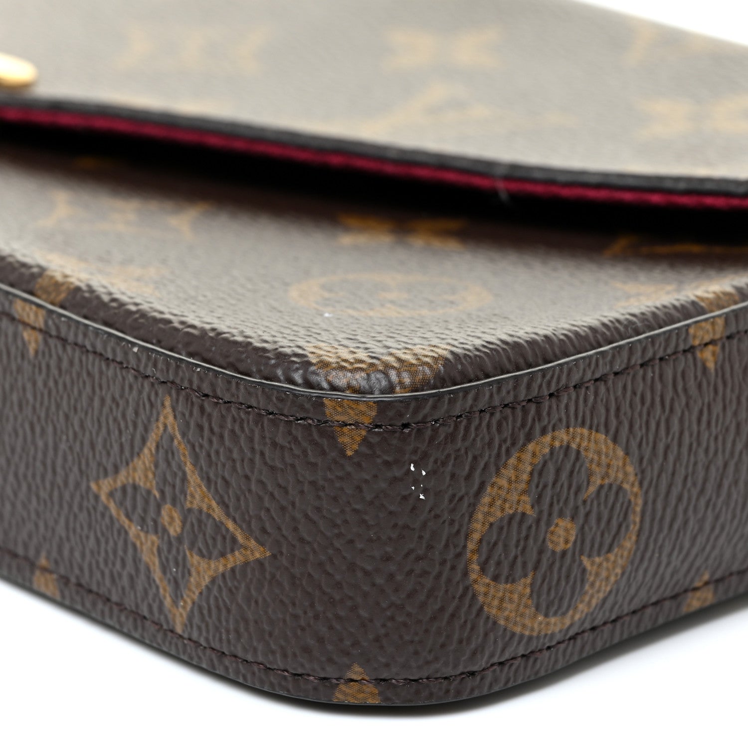 Louis Vuitton Monogram Pochette Felicie Chain Wallet Fuchsia 10 of 14