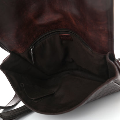 Gucci Guccissima Flap Messenger Bag Dark Brown 4 of 8