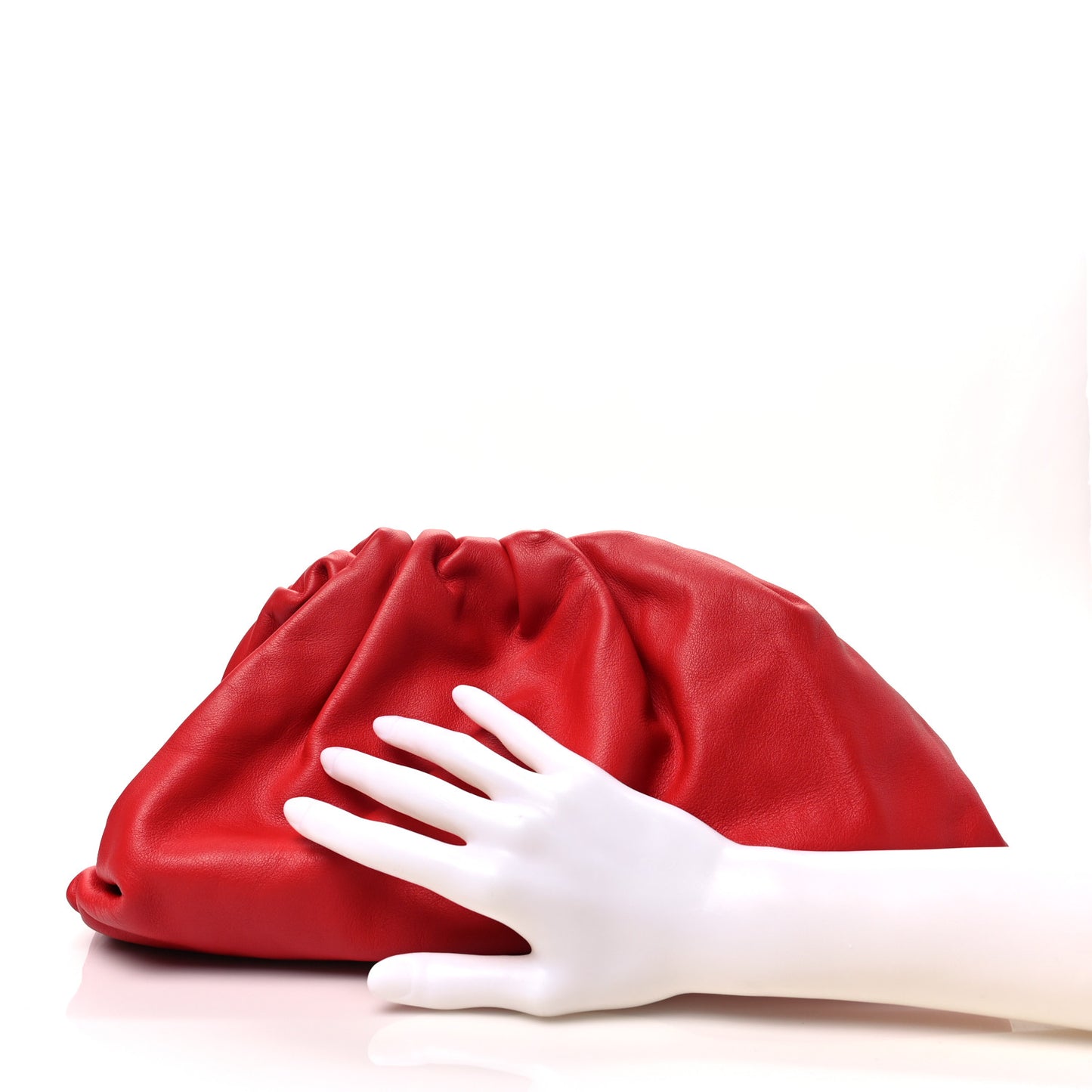 Smooth Butter Calf The Pouch Oversized Clutch Nail Polish