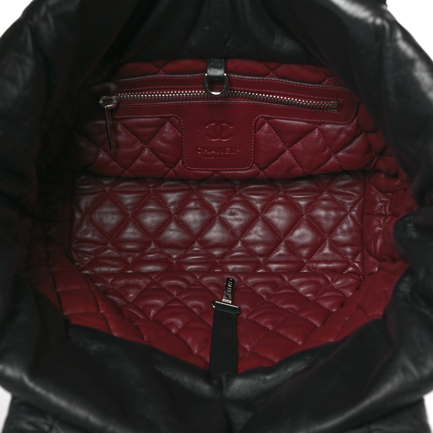 Chanel Lambskin Quilted Small Coco Cocoon Reversible Tote Black 5 of 10